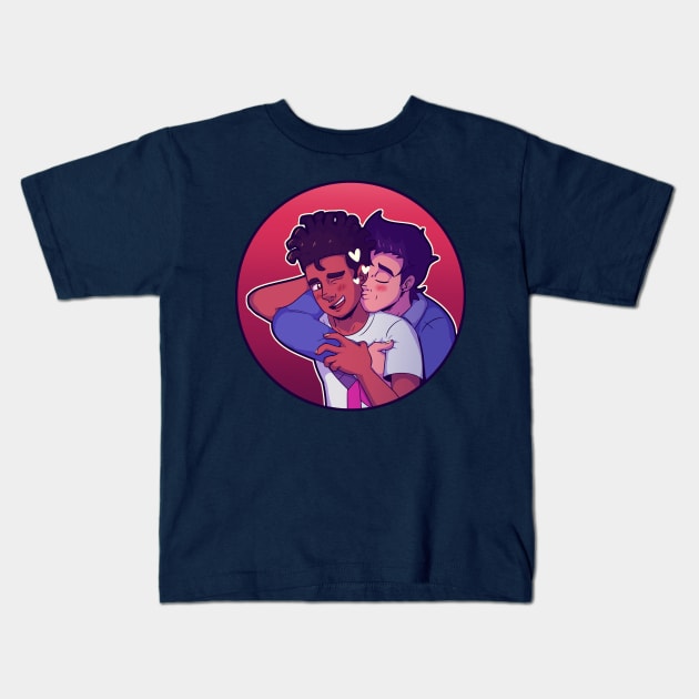 Benson and Troy Kiss Kids T-Shirt by StivenwithanI